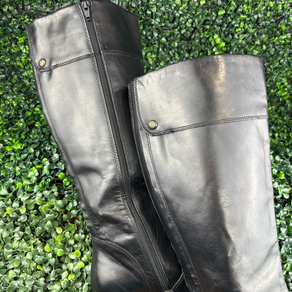 CORSO COMO BLACK KNEE HIGH PULL UP BOOTS SIZE 7.5 - Picture 8 of 13